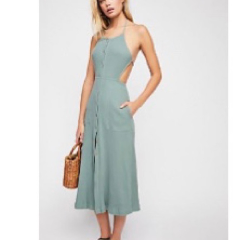 Free people sage green dress